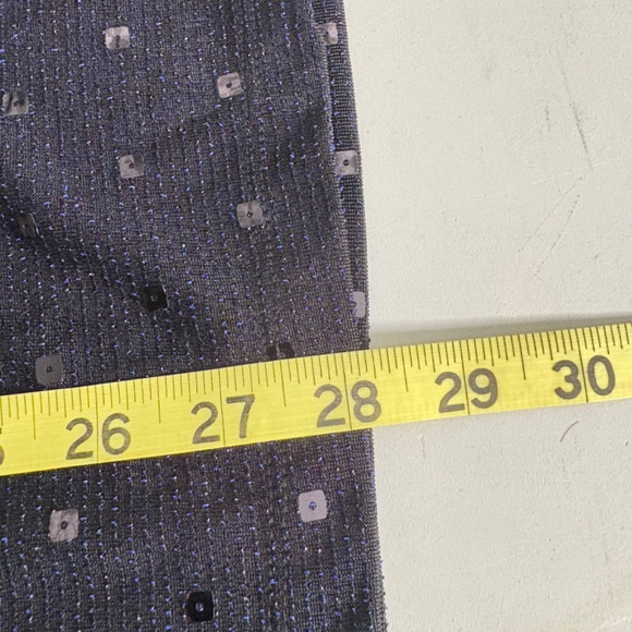 Catherine's Plus Size Black Blue Sequin Tunic Blouse - Picture 11 of 12